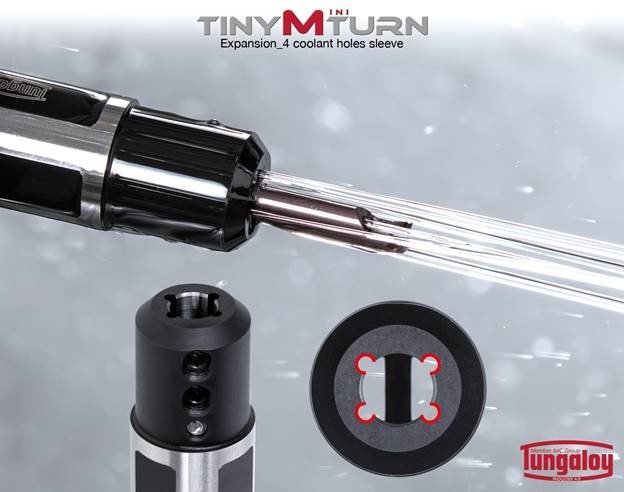 Tungaloy melhora os suportes da linha TinyMini-Turn para melhor evacuação de aparas em aplicações miniatura de torneamento interior